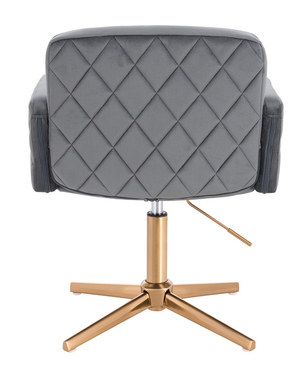 HR802CROSS Grafit Modern Velúr Szék Arany lábbal