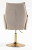 HR280N Latte modern boucle szék arany lábbal