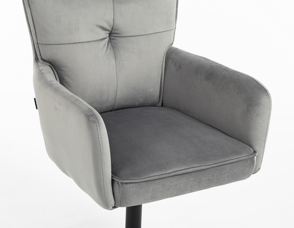 HR250N Grafit modern velúr szék fekete lábbal