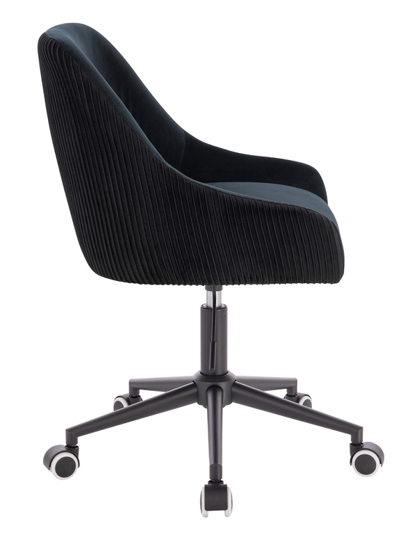 HR920K Fekete Modern Velúr Szék Fekete lábbal