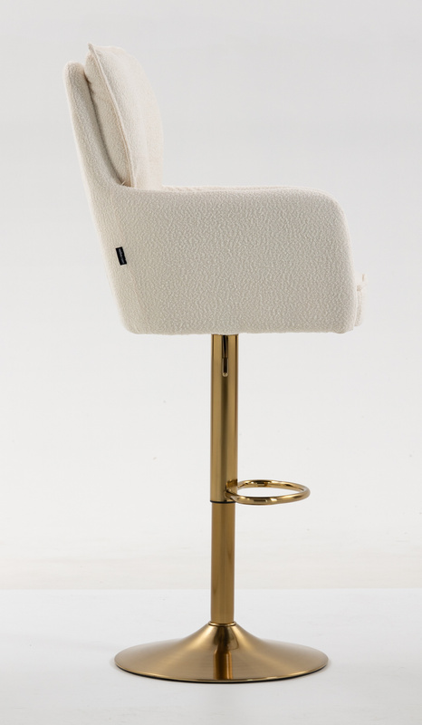 HR250W Krémszínű Bárány Szék Arany Lábbal