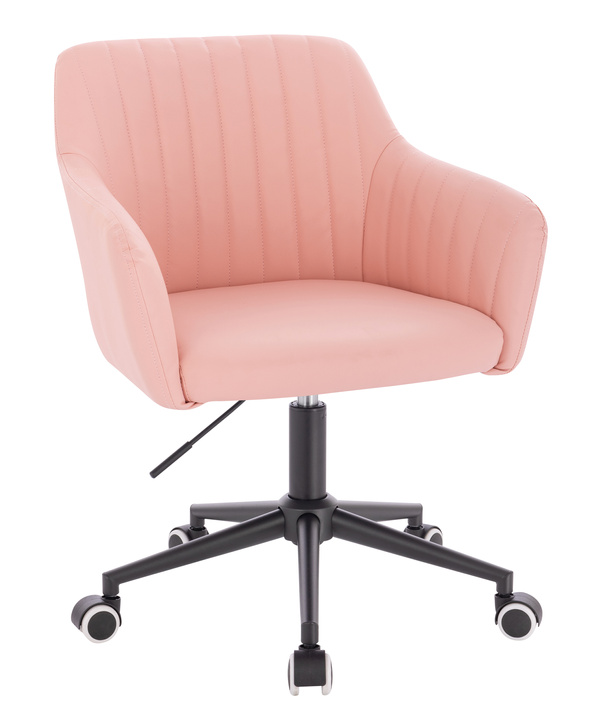 HC190K Rózsaszín Modern Műbőr Szék Fekete lábbal