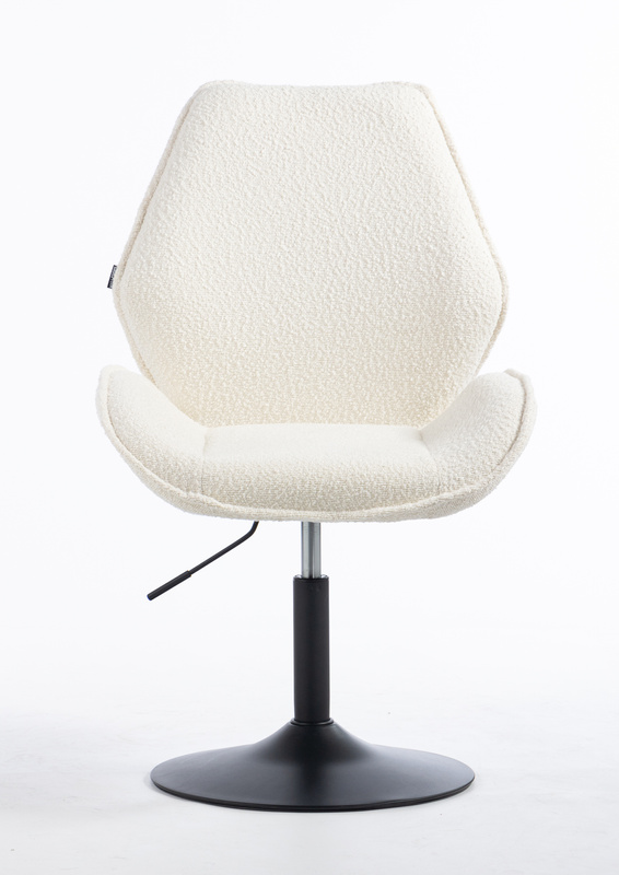 HR350CROSS Krémszínű modern boucle szék fekete lábbal