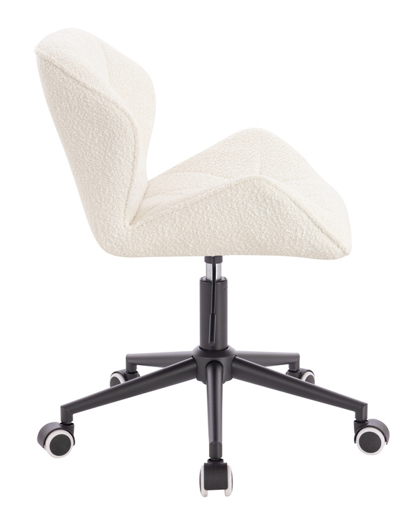 HR111K Krémszínű modern boucle szék fekete lábbal