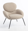 HR2045 Latte modern boucle szék fekete lábbal
