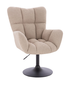 HR650N Latte modern boucle szék fekete lábbal