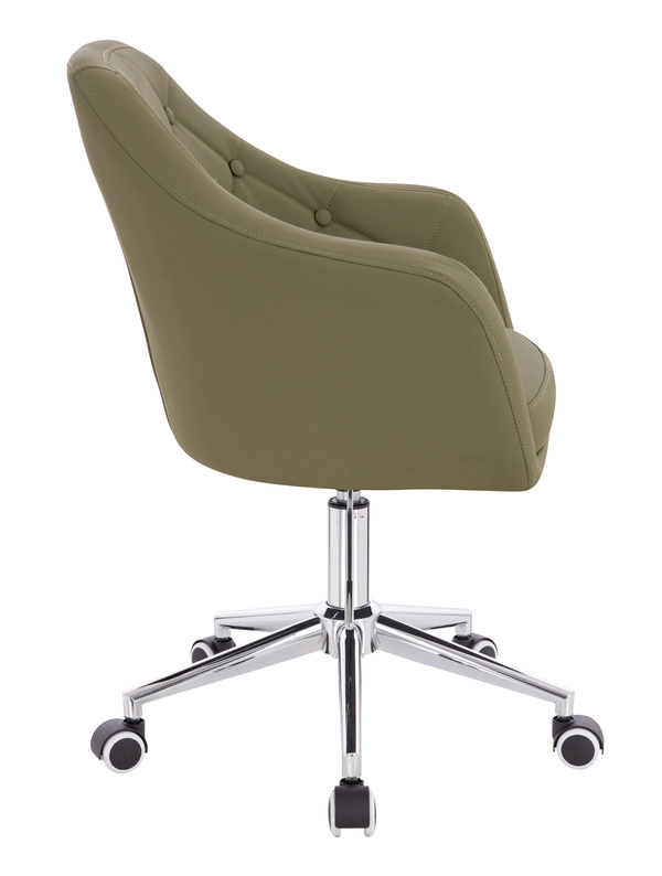 HR831K Khaki Műbőr Premium Soft szék Krómozott lábbal