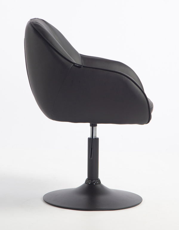 HR2055N Fekete Modern Műbőr Szék Fekete lábbal