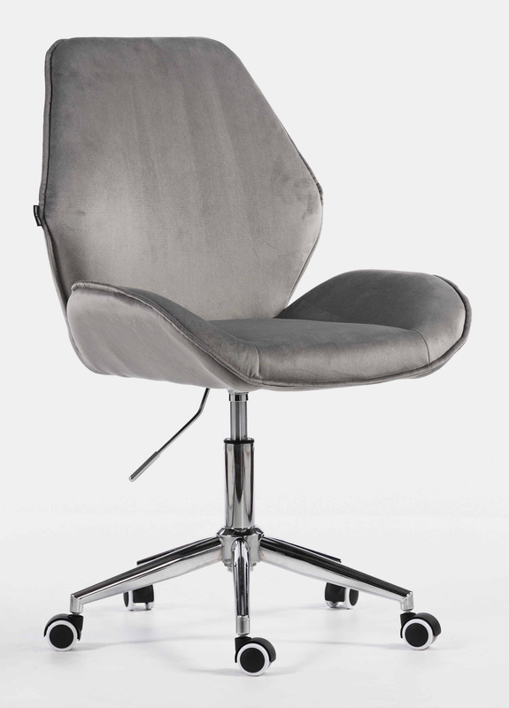 HR350K Acél modern velúr szék krómozott lábbal