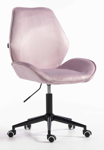 HR350K Halványlila modern velúr szék fekete lábbal