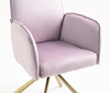 HR280 CSILLAGLÁB Halványlila Modern Velúr Szék Arany lábbal