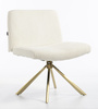 HR150 CSILLAGLÁB Fehér Modern Kordbársony Szék Arany lábbal
