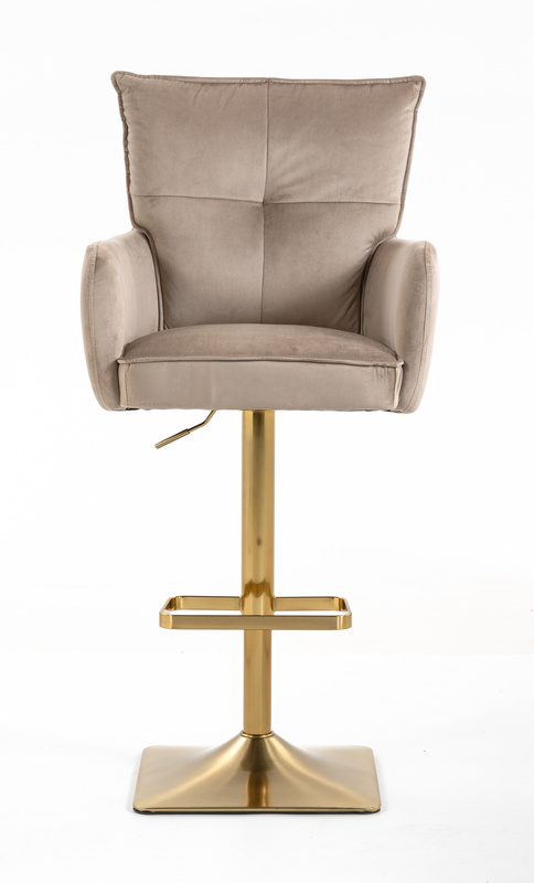 HR250KW Latte modern velúr szék arany lábbal