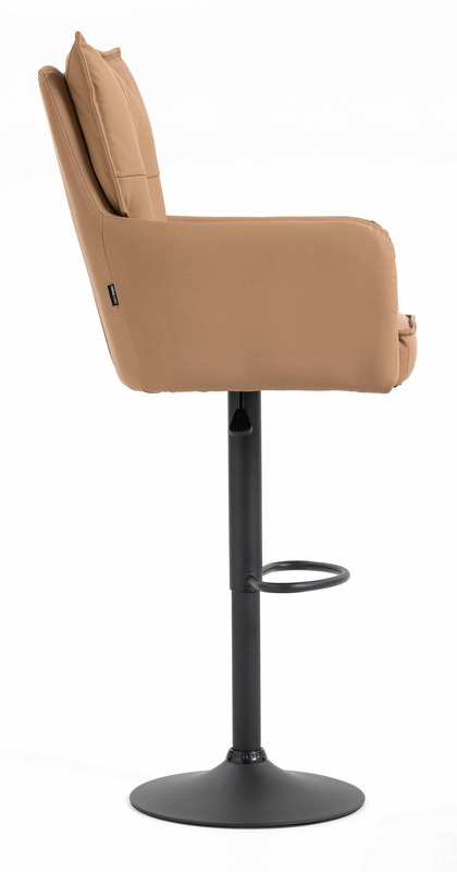 HR250W Karamell Színű Prémium Soft Műbőr Szék Fekete Lábbal