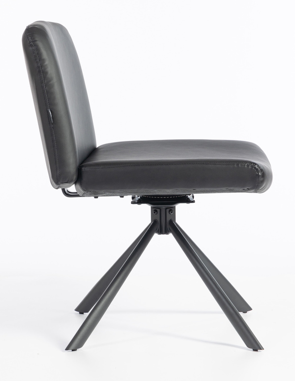 HR150 CSILLAGLÁB Fekete Modern Műbőr Szék Fekete lábbal