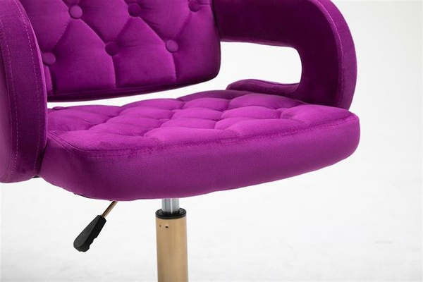 HR8403N Fukszia modern velúr szék arany lábbal