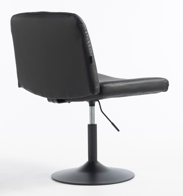 HR150N Fekete Modern Műbőr Szék Fekete lábbal