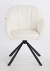 HR2055 CSILLAGLÁB Fehér Modern Műbőr Szék Fekete lábbal