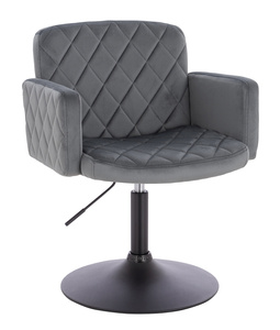 HR802N Grafit Modern Velúr Szék Fekete lábbal