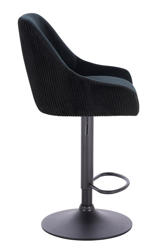 HR920W Fekete Modern Velúr Szék Fekete lábbal