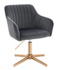 HR190CROSS Grafit Modern Velúr Szék Arany lábbal