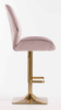 HR350KW Halványlila modern velúr szék arany lábbal