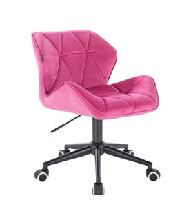 HR111K Málna modern velúr szék fekete lábbal