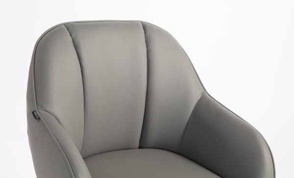 HR2055N Szürke Modern Műbőr Szék Aany lábbal