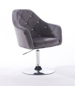 HR830 Grafit Modern Velúr Szék Krómozott lábbal