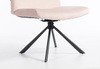 HR150 CSILLAGLÁB Púder Rózsaszín Modern Velúr Szék Fekete lábbal