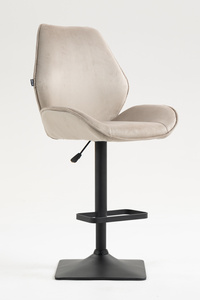 HR350KW Latte modern velúr szék fekete lábbal