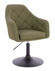 HR831N Khaki Műbőr Premium Soft szék fekete lábbal