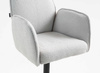 HR280W Szürke modern boucle szék fekete lábbal