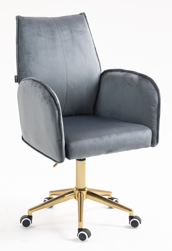HR280K Grafit Modern Velúr Szék Arany lábbal