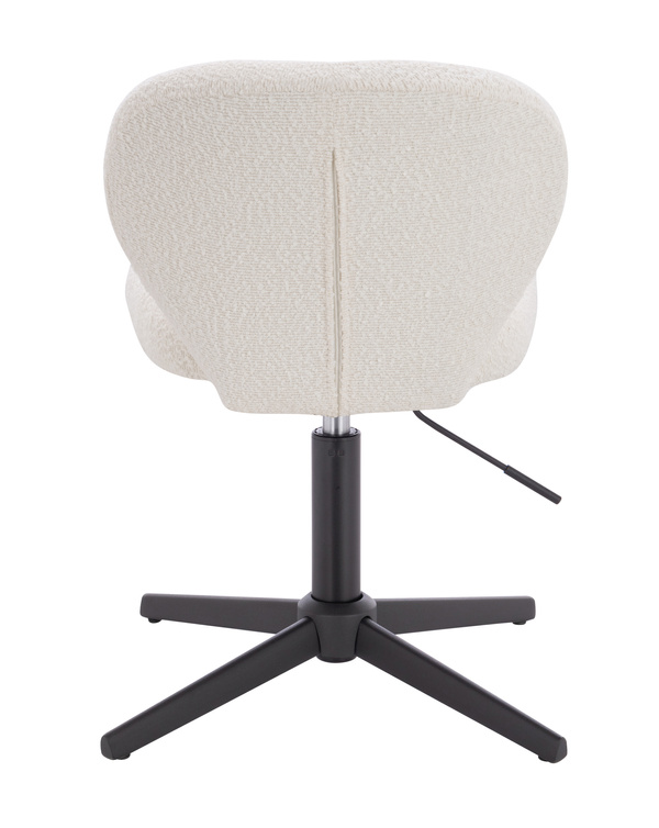 HR193CROSS Krémszínű modern boucle  szék fekete lábbal