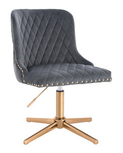 HR940CROSS Grafit Modern Velúr Szék Arany lábbal