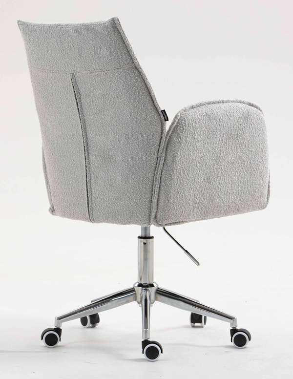 HR280K Szürke modern boucle szék krómozott lábbal
