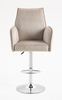 HR280W Latte Modern Velúr Szék Krómozott lábbal