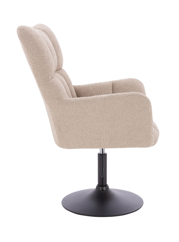 HR650N Latte modern boucle szék fekete lábbal