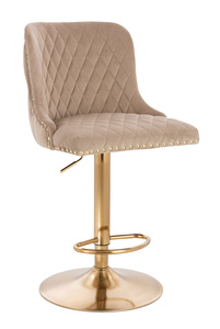 HR940W Latte Modern Velúr Szék Arany lábbal