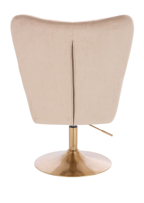 HR650N Latte modern velúr szék arany lábbal