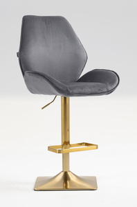 HR350KW Grafit modern velúr szék arany lábbal