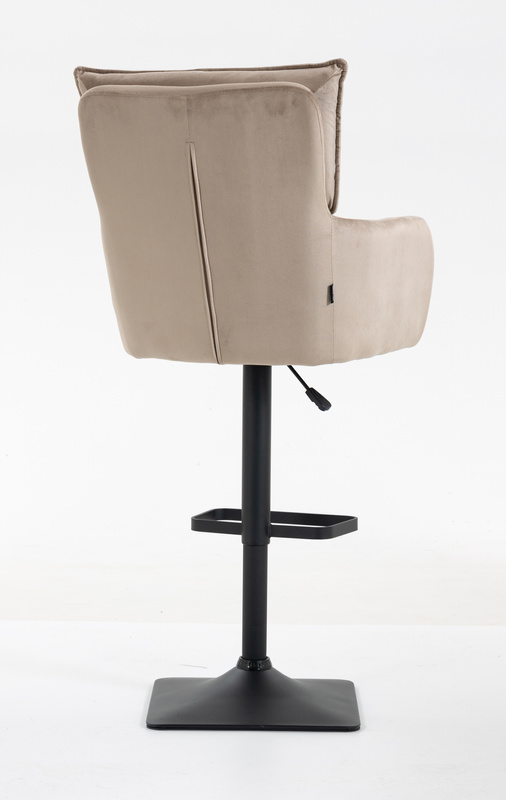 HR250KW Latte modern velúr szék fekete lábbal