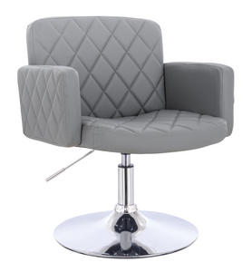 HR802N Szürke Modern Műbőr Szék Krómozott lábbal