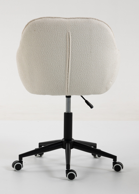 HR2055K Krémszínű Modern Boucle Szék Fekete lábbal