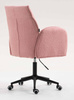 HR280K Púder Rózsaszín modern boucle szék fekete lábbal