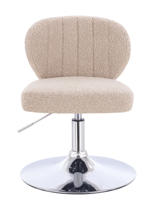 HR193N Latte modern boucle  szék krómozott lábbal