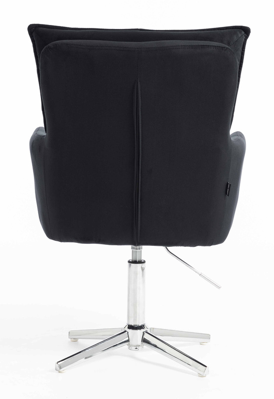 HR250CROSS Fekete modern velúr szék krómozott lábbal