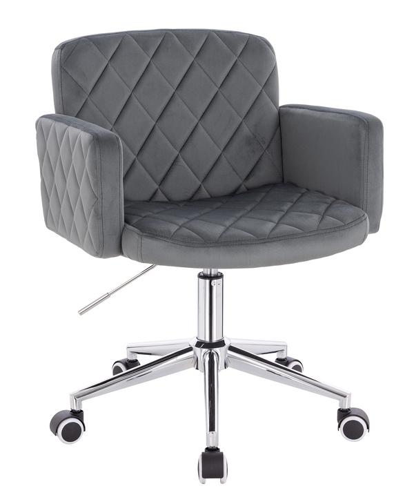 HR802K Grafit Modern Velúr Szék Krómozott lábbal