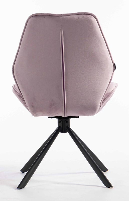 HR350 CSILLAGLÁB Halványlila modern velúr szék fekete lábbal